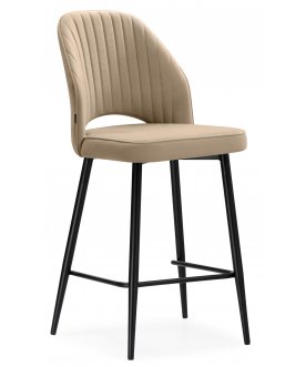 Барный стул Брейния бежевый (velutto 05) / черный