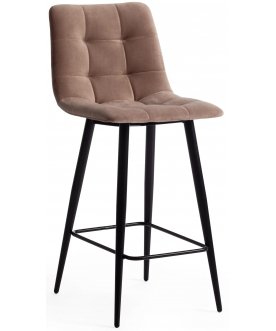 Барный стул Chilly mod. 7095пб ткань серый barkhat 26 / черный