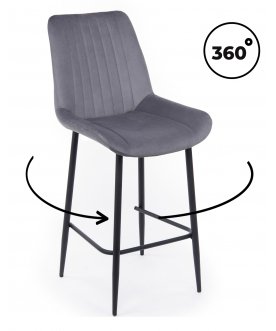 Барный стул Седа латте (zd 290) / черный темно-серый (zd 995) / черный