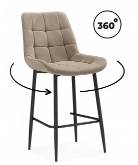 Барный стул Челси 360 терракотовый (zd 432) / белый np латте велютто 08 / черный