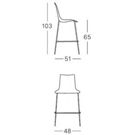 Полубарный стул Zebra Antishock