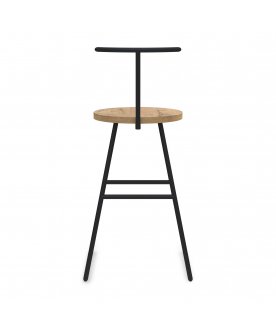 Барный стул Сканди-65 хард teakwood/черный