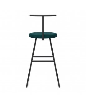 Барный стул Сканди-65 софт ткань velur azure/черный