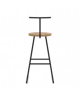Стул барный Сканди-75 хард teakwood/черный