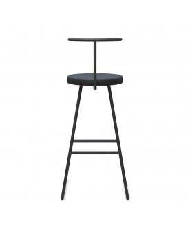 Стул барный Сканди-75 софт экокожа/черный