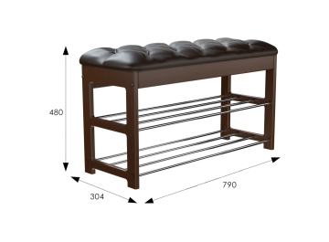 Банкетка Грейс кожзам ева 1 / орех