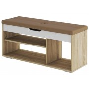 дуб сонома светлый / белый шагрень