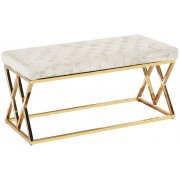 вельвет бежевый / сталь золото