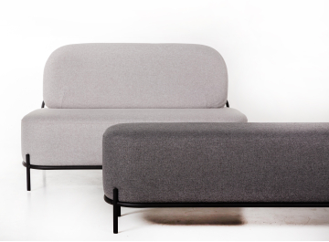 Банкетка Gawaii тёмно-серая