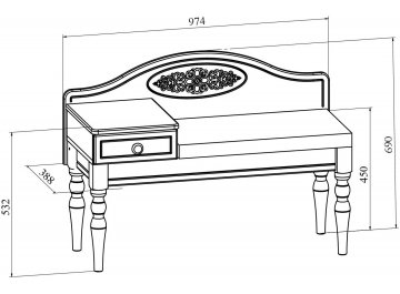 Банкетка Ассоль плюс АС-41 правая