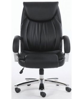 Офисное кресло Advance EX-575 хром / экокожа черное