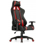 красная экокожа / черный