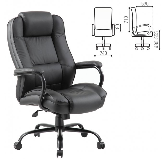 Компьютерное кресло Brabix Premium Heavy Duty HD-002 экокожа