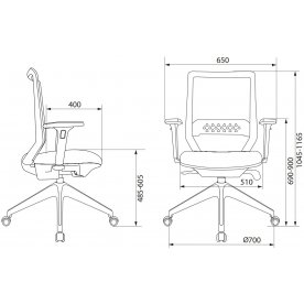 Компьютерное кресло Бюрократ MC-611NL