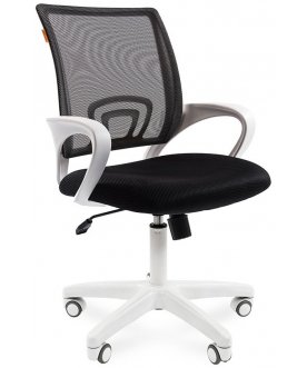 Компьютерное кресло Chairman 696 белый пластик TW-11 / TW-01 черное