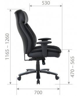 Офисное кресло Chairman CH414 экокожа / ткань черный