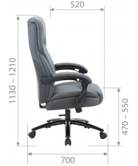 Офисное кресло Chairman CH415 экокожа серый