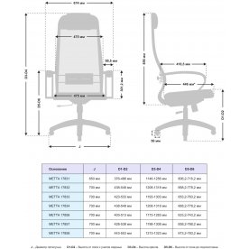 Компьютерное кресло Metta 17831 комплект 15