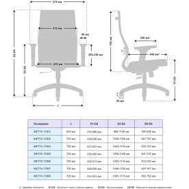 Компьютерное кресло Metta 17832 комплект 19/2D
