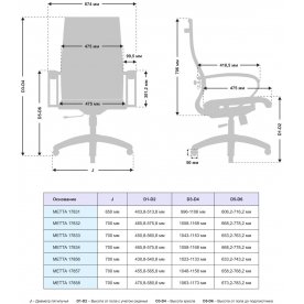 Компьютерное кресло Metta 17834 комплект 10