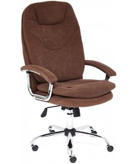 Офисное кресло Softy Lux искусственная кожа черная 36-6 коричневый 6
