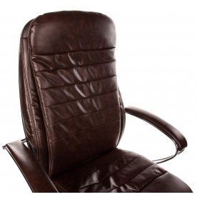 Кресло Maru экокожа / хром коричневое