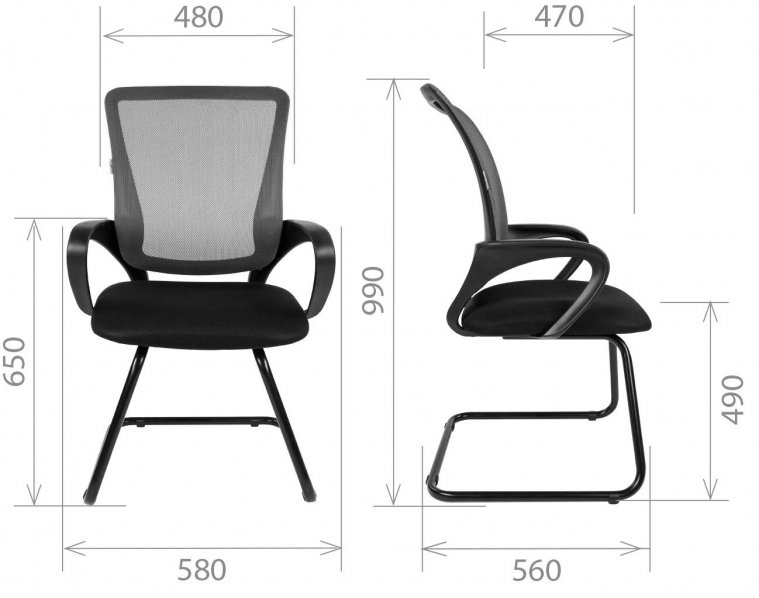 Офисное кресло Chairman 969 V TW-04 серое