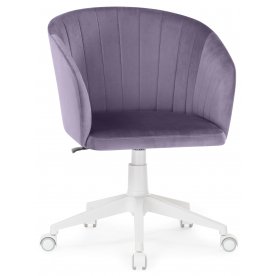 Компьютерное кресло Тибо / Кресло AV 307/237 белый каркас сливовый микровелюр (confetti plum)