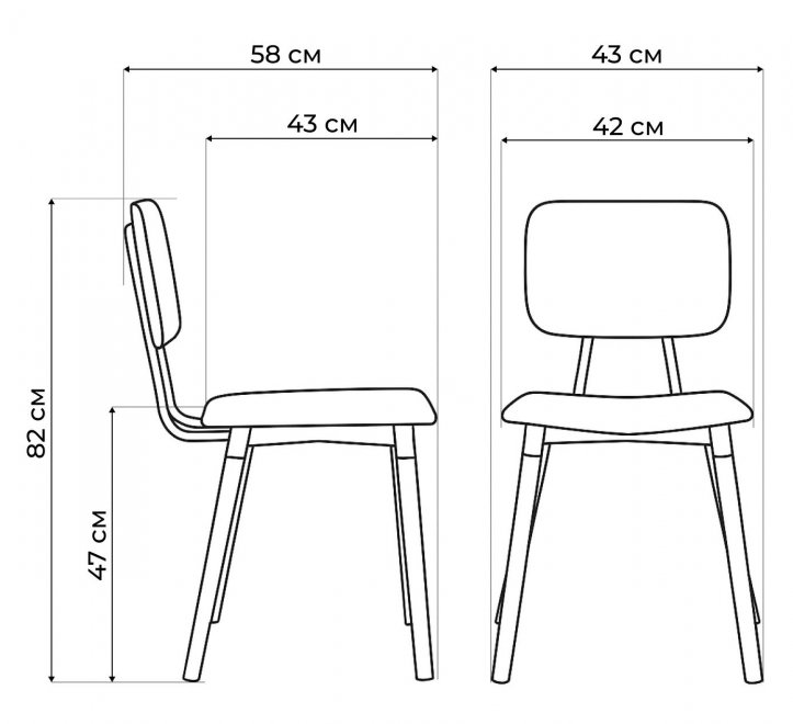 Деревянный стул Klint gray / wood