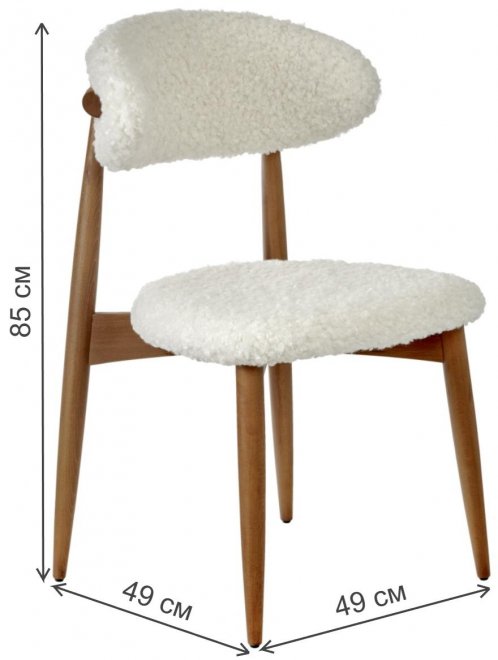 Деревянный стул Lucas белый / орех