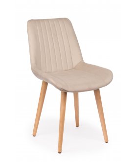 Стул на металлокаркасе Вейв бежевый (zd 210) / светлое дерево