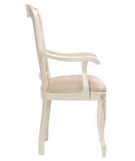 Стул-кресло Клето патина золото / ромб