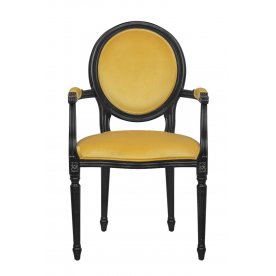 Мягкий стул с подлокотниками Delo Kora Arm Yellow