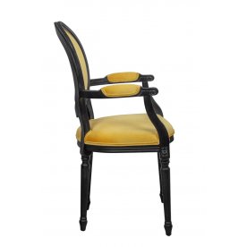 Мягкий стул с подлокотниками Delo Kora Arm Yellow