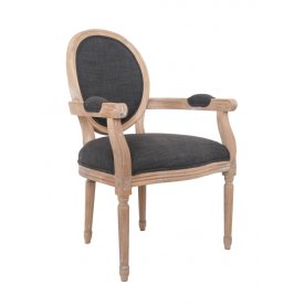 Мягкий стул с подлокотниками Diella Black