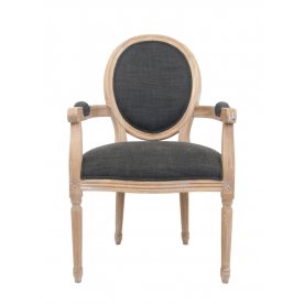 Мягкий стул с подлокотниками Diella Black