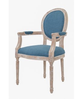 Мягкий стул с подлокотниками Diella Blue