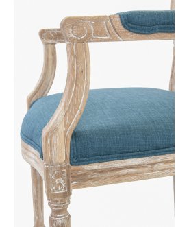 Мягкий стул с подлокотниками Diella Blue