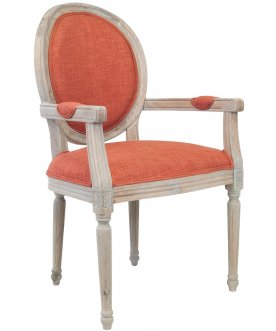 Мягкий стул с подлокотниками Diella Orange