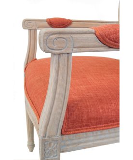 Мягкий стул с подлокотниками Diella Orange