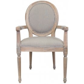 Мягкий стул с подлокотниками Diella Pinstripe
