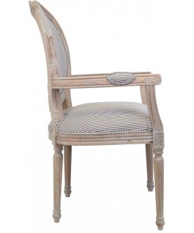 Мягкий стул с подлокотниками Diella Pinstripe