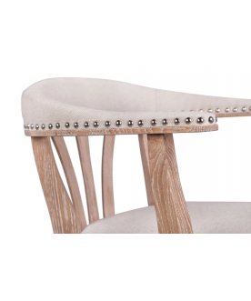 Мягкий стул с подлокотниками Tanner Beige