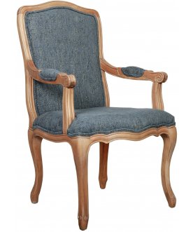 Мягкий стул с подлокотниками Wallis Blue