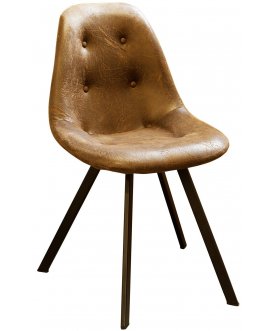 Стул на металлокаркасе Eames Loft браун / loft
