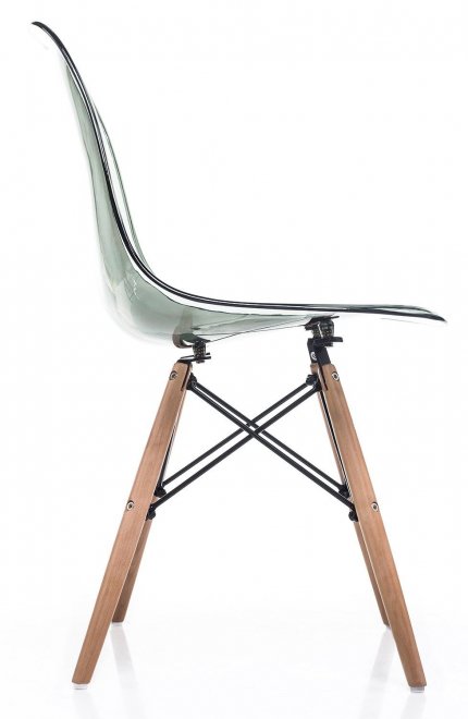 Стул Eames PC-015 прозрачный серый