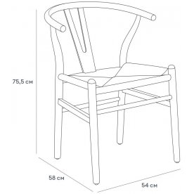 Деревянный стул Monk stick