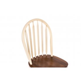 Стул Sparta античный белый / темный дуб собранный