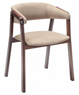 Кресло Dalia soft beige / темный орех