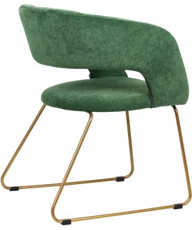 Стул-кресло Hugs зеленый / золото